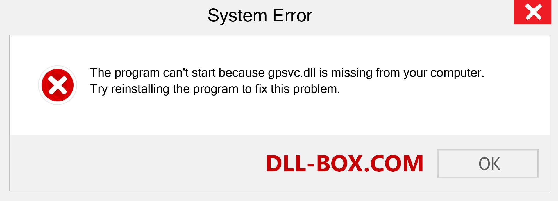  gpsvc.dll file is missing?. Download for Windows 7, 8, 10 - Fix  gpsvc dll Missing Error on Windows, photos, images